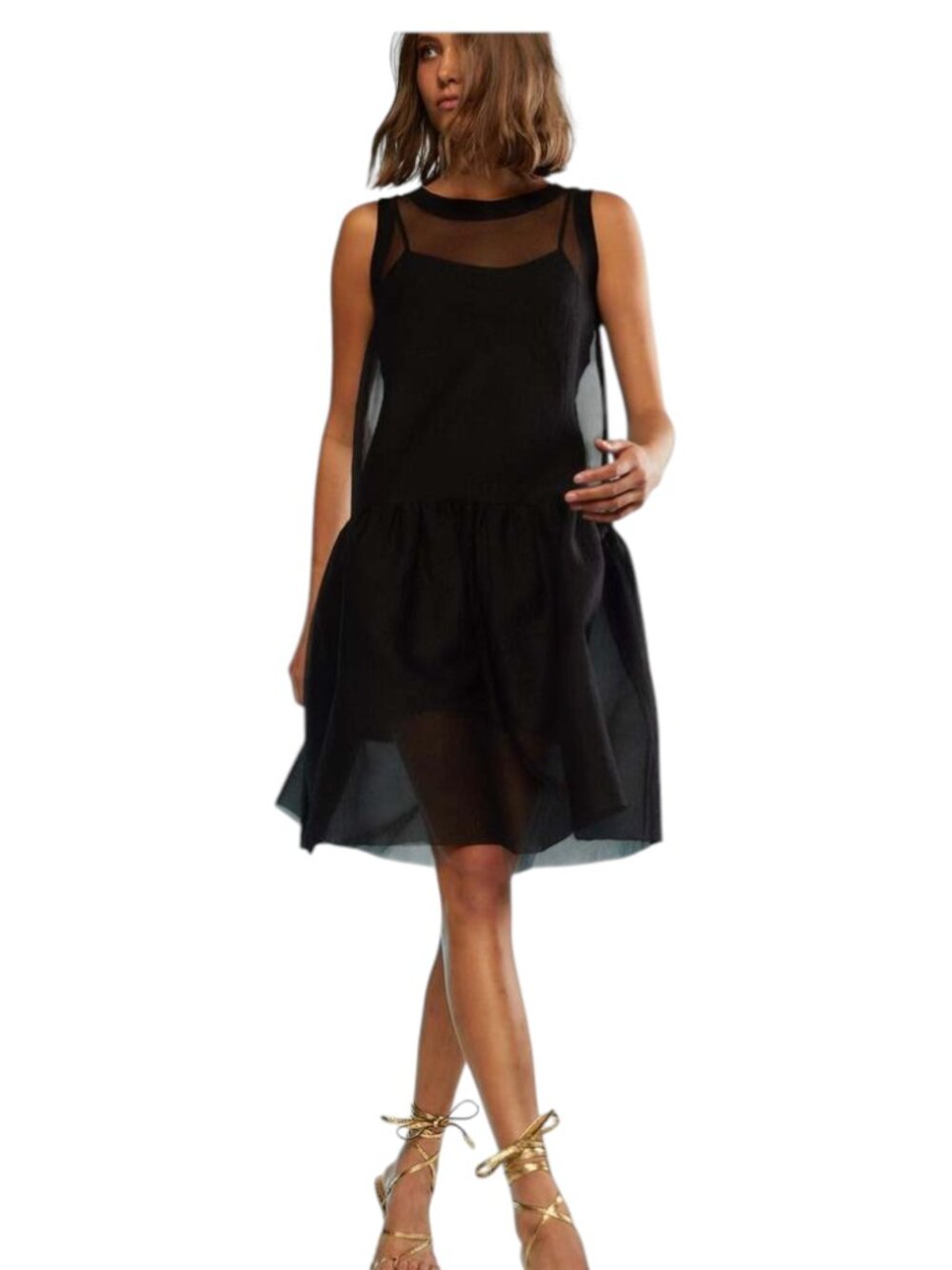 Cynthia Rowley Black Sleeveless Mini Dress
